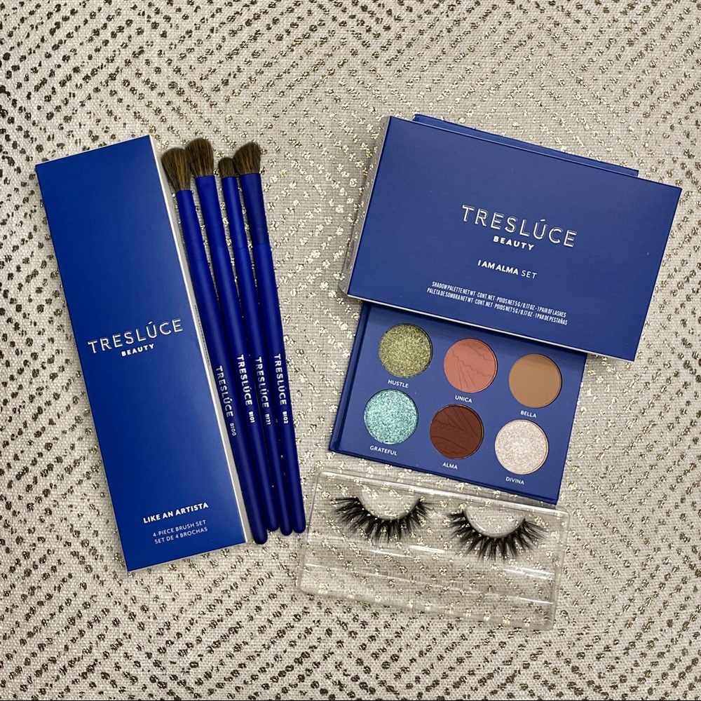 TRESLÚCE BEAUTY Eyeshadow Palette, Lashes and Brush Set